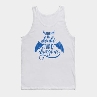 Dragons in Blue Tank Top